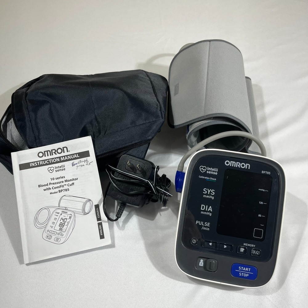 Omron 10 Series Blood Pressure Monitor Model BP785 IntelliSense ComFit Cuff Case